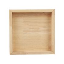 Dřevěný tác dekorativní tác dřevěný čtvercový přírodní 20×20×3,5cm