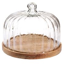 položky Dřevěný talíř se sýrovou kopulí dekorativní talíř dřevo Ø29cm V22cm