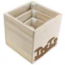 položky Rostlinné kostky, květinový truhlík, podzimní dekorace s patinou 20/16/12 cm sada 3 ks