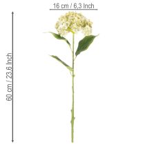 položky Umělý květ hortenzie s dlouhým stonkem a listy, 60 cm