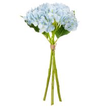 položky Umělé květy hortenzie, realistický design, pro dekoraci do obývacího pokoje, 34 cm, 3 kusy