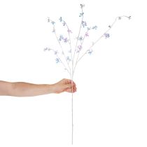 položky Umělá jemně kvetoucí větvička s duhovými květy, 98 cm
