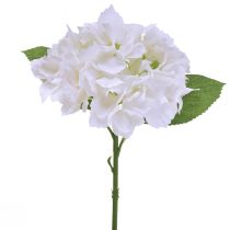 Hydrangea umělé bílé květy skutečného dotyku 33 cm