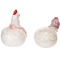 položky Keramické figurky kuřat do obývacího pokoje, roztomilá velikonoční dekorace na stůl do domácnosti, 11 cm, 2 kusy