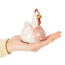 položky Keramické figurky kuřat do obývacího pokoje, roztomilá velikonoční dekorace na stůl do domácnosti, 11 cm, 2 kusy