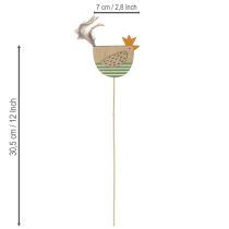 položky Kuřecí řízky ve velikonočním designu pro veselou jarní dekoraci, 7 cm, 12 kusů