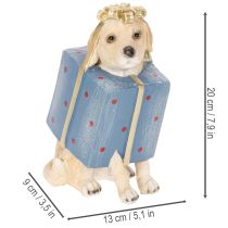 položky Dekorativní figurka sedícího štěněte v dárkové krabičce, 20 cm
