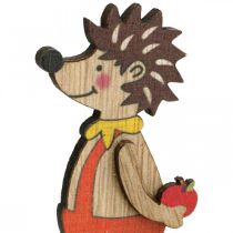 Ježek s houbami Podzimní figurka dřevěný ježek Žlutá/oranžová H11cm Sada 6 ks