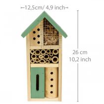 položky Insect Hotel Green Dřevěná pomůcka pro hnízdění Zahrada H26cm
