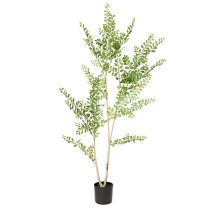 položky Umělá rostlina v květináči, vysoká 130 cm, zelená, dekorativní
