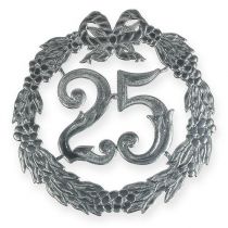 Výročí číslo 25 ve stříbrné barvě