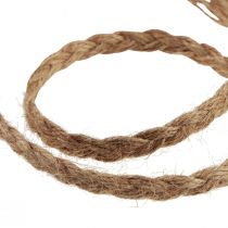 položky Jutová stuha pletená jutová šňůra dřevěná cívka přírodní 10mm 6m