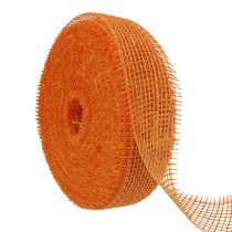 položky Jutová stuha, světle oranžová, šířka 5 cm, délka 40 m