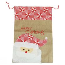 položky Jutová taška, jutová taška vánoční, dárková taška velká 50×35cm