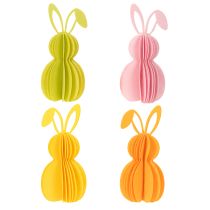 položky Dekorativní plstěná figurka králíka pro jarní dekoraci, 20 cm, 4 kusy