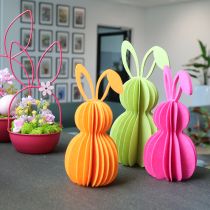 položky Dekorativní plstěná figurka králíka pro jarní dekoraci, 20 cm, 4 kusy