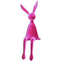 položky Okrajová stolička Králík Flocked Sedící velikonoční zajíček růžový – 2. volba – 56 cm
