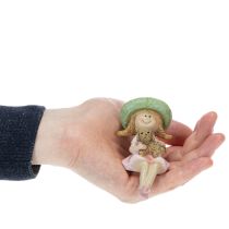 položky Police na poličku Usměvavá dívka se psem Ø4,5cm V9,5cm