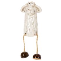 položky Keramická figurka ovečky, sedící ovečka, pro velikonoční i celoroční dekoraci, 18 cm, 3 kusy