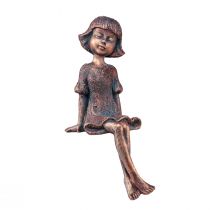 položky Hranový sedák zahradní figurka sedící dívka bronzová 52cm