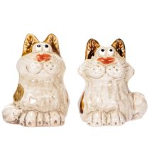položky Keramické dekorativní figurky koček, zábavné figurky zvířat pro dekoraci do obývacího pokoje, 8 cm, 4 kusy