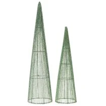 položky Kovové květinové kužely, zelené, pro květinové aranžmá, 62 cm, 2 kusy