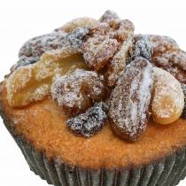 Muffiny s ořechy umělé 7cm 3ks