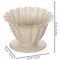 položky Miska, kalich, květní kalich, krémová dekorace, 9 cm