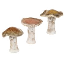 položky Keramické dekorativní houby na stůl, červená hnědá žlutá, V6cm, 6 ks