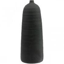 Keramická váza Černá Deco váza Podlahová váza Ø18cm H48cm