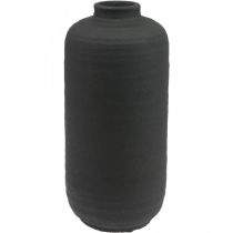 Keramická váza Černá Dekorativní vázy Rustikální Ø15,5cm H34cm