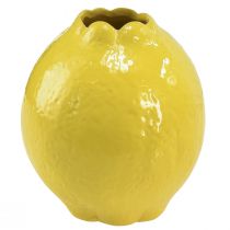 Keramická váza žlutá citronová dekorace Středomoří Ø12cm V14,5cm