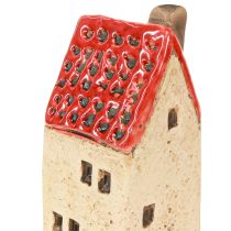 položky Dekorace na stůl z keramických domečků, keramické domečky, V11cm, 3 ks