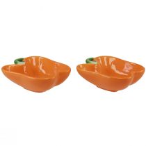 položky Keramické misky zdobení oranžovou paprikou 16x13x4,5cm 2ks