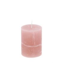 Svíčka starorůžová 60mm x 80mm barvená 8ks