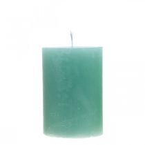 Sloupové svíčky barevné zelené 70×100mm 4ks