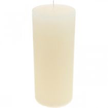 Sloupové svíčky v barvě krémově bílé 85×200mm 2ks