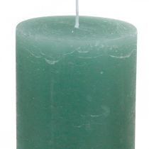 Sloupové svíčky barevné zelené 85×200mm 2ks