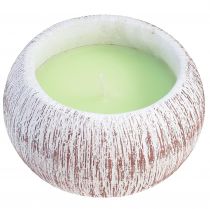 položky Citronella svíčka Zelená miska Keramická bílá hnědá V8cm
