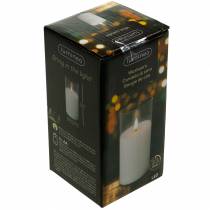 položky LED svíčka ve skle z pravého vosku bílá Ø7,5cm H10cm