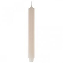 Svíčka dlouhá kuželová svíčka krémová Ø3cm H29cm