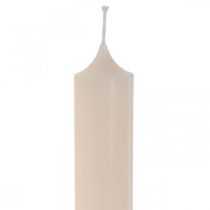 Svíčka dlouhá stolní tyčinka na svíčku krémová Ø3cm V29cm