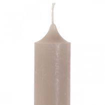 Svíčka dlouhá stolní tyč na svíčku svíčka šedá Ø3cm V29cm