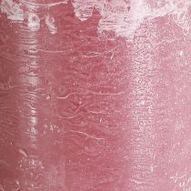 položky Růžové sloupové svíčky, vzhled antického růžového mramoru, 85×200 mm, sada 2 kusů, k dekoraci i k dárku