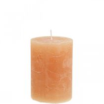 položky Jednobarevné svíčky Orange Peach sloupové svíčky 70×100mm 4 ks