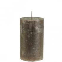 položky Sloupové svíčky pevné barevné svíčky měděné 70x120mm 4 ks