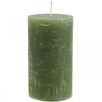 Barevné svíčky olivově zelené Různé velikosti