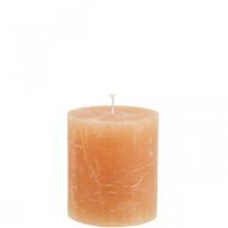 položky Jednobarevné svíčky Orange Peach sloupové svíčky 70×80mm 4 ks