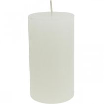 položky Sloupkové svíčky Rustikální barevné svíčky bílé 60/110mm 4ks