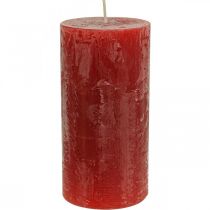 položky Barevné svíčky Červené Rustikální samozhášecí 70×140mm 4ks